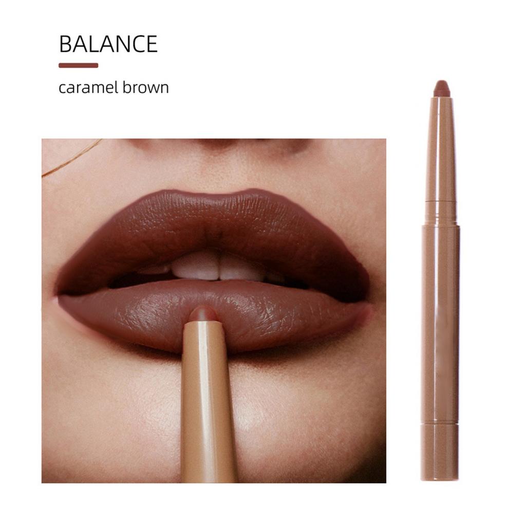 Пептидный карандаш для губ гладкий и не образует морщинок. Нюдовая помада, Двусторонняя помада, Быстро сохнет