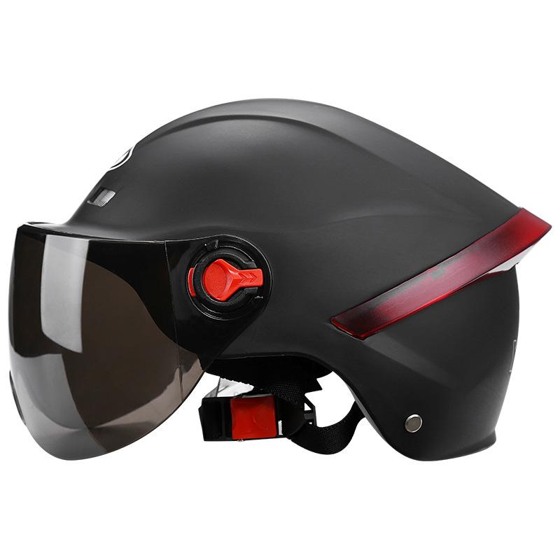 [Custom] Summer Half Helmet for Motorcycle/Electric Bike Unisex Safety with Sun-Protective Clear Visor 3C/DOT Certified