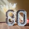 1шт 73см рамка для цифр с маленькой белой/теплой подсветкой 3D пенопластовая доска цифровая модель освещения подходит для вечеринок по случаю дня рождения, юбилейных украшений