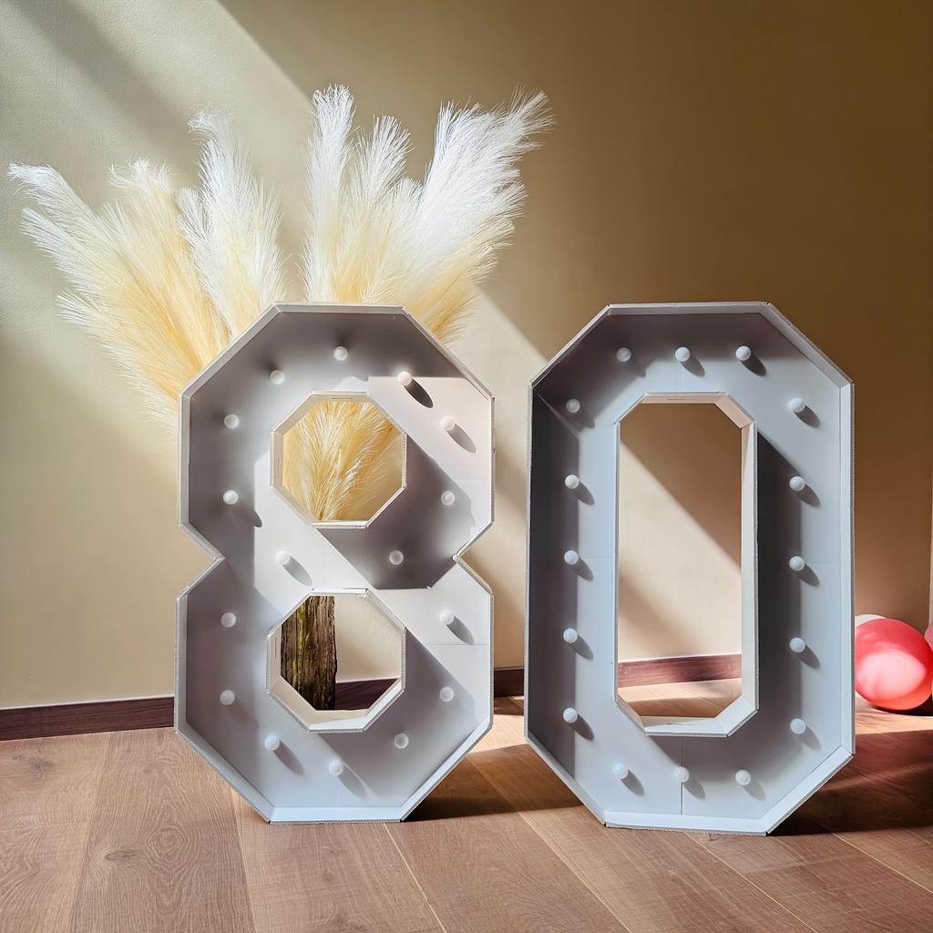 1шт 73см рамка для цифр с маленькой белой/теплой подсветкой 3D пенопластовая доска цифровая модель освещения подходит для вечеринок по случаю дня рождения, юбилейных украшений