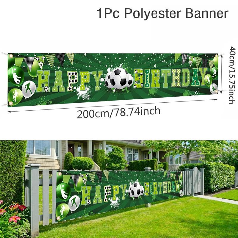 Football Soccer Birthday Party Decoration Kids Soccer Sports Theme Tableware Banner Gift Bags Supplies Set For Boy Favor
