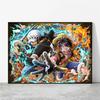 Poster and Printmaking Integrated Luffy Ace Sabo Bedroom Wall Decoration Classic Modular Painting