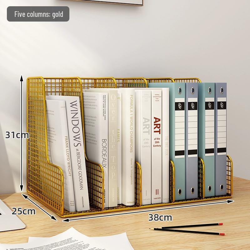Desktop File Organizer: Multilayer Large Capacity Storage Rack for Office Supplies