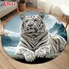 Leopard Tiger Lion Cat Round Carpet Living Room Large Carpet Comfortable Soft Carpet Floor Pad Bedroom Carpet Home Decor