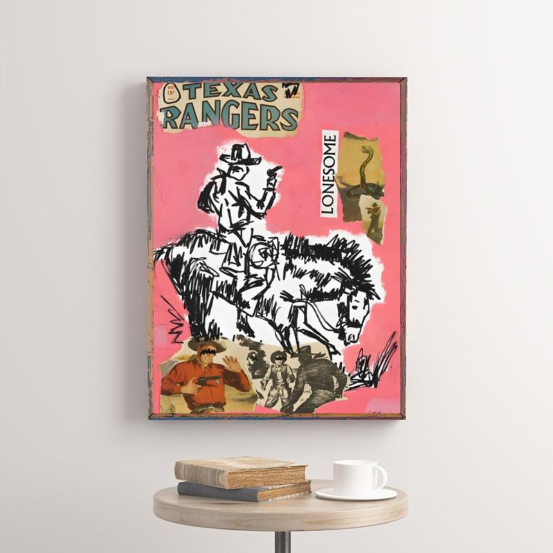 Abstract Classic Vintage Western Cowboy Poster Into The Wild Wall Art Print Canvas Painting for Living Room Home Decor Picture