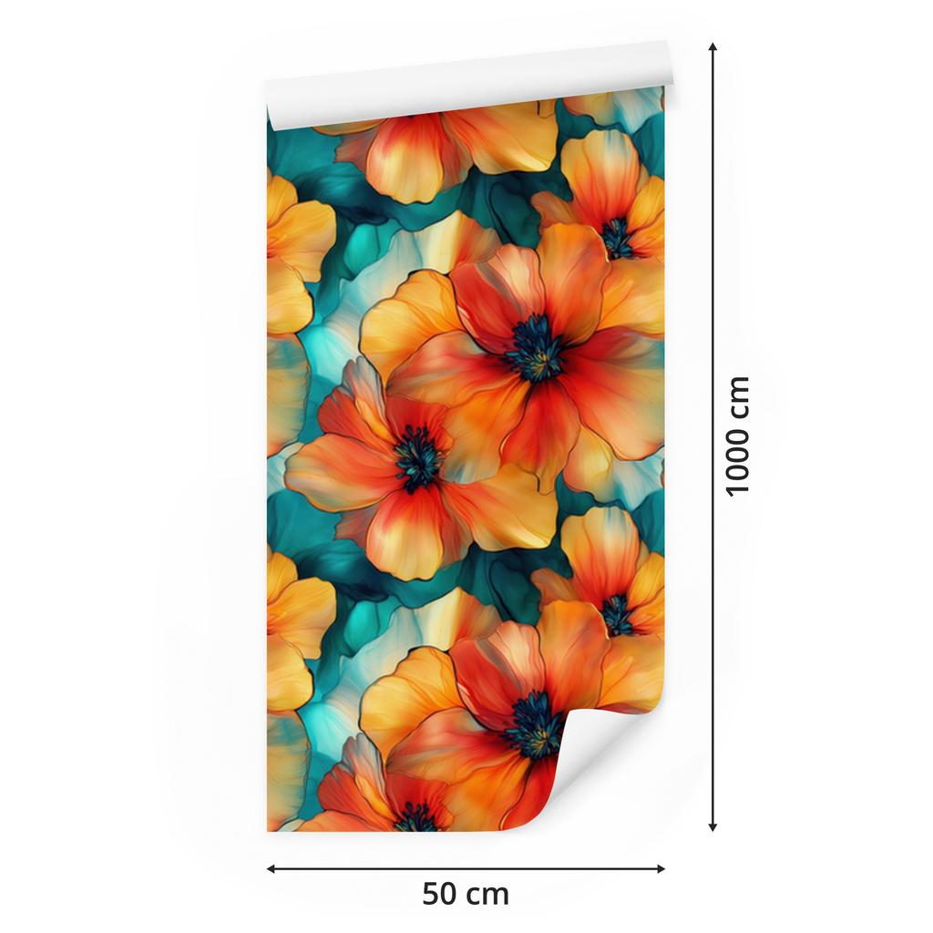 Ink Gold and Peach Wallpaper for Living Room and Bedroom 50x1000