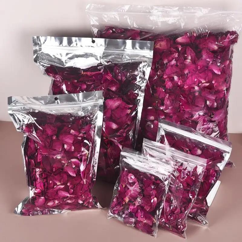 Лепестки роз Отборные высококачественные лепестки Сухоцветы Ванны для ног Декорации для сцен Принадлежности для отелей Свадебный декор