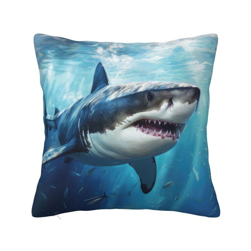 Fashion Ocean Animal Shark Cushion Covers xcm Polyester Pillow Case Sofa Chair Square Pillowcase Decoration