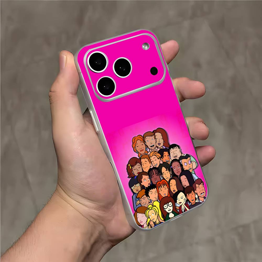 Daria Cool Girl Fashion Magnetic Wireless Charging Transparent White Phone Case For iPhone 17,16,15,14,13,12,11,Pro,Max,Plus