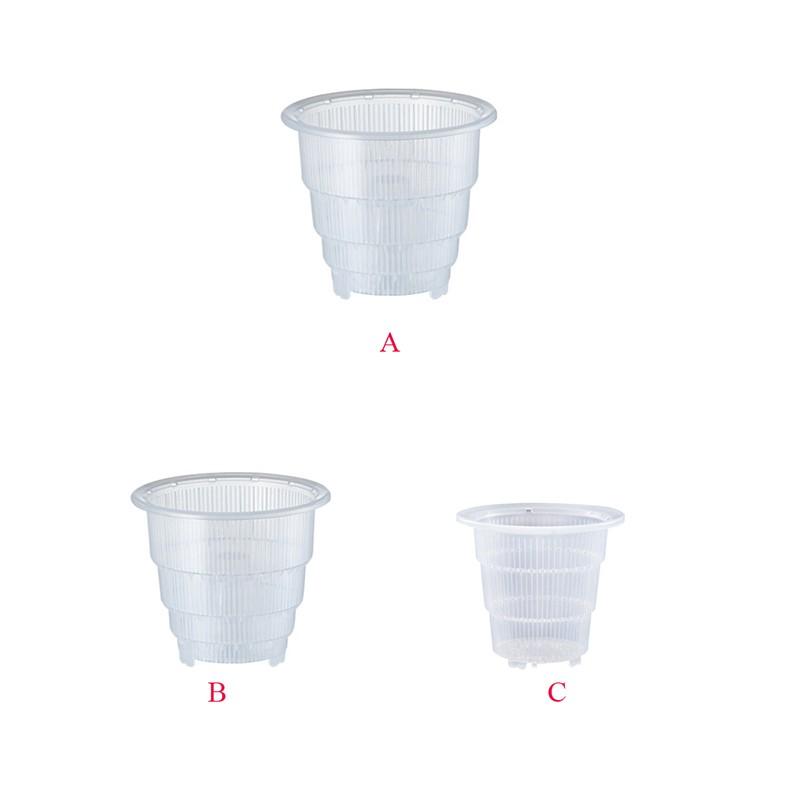 Resin Orchid Clear Flower Pot Plastic Plant Garden Breathable Slotted-1 Pack
