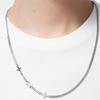 Louis Vuitton Monogram Row Engraved Logo Metal Necklace Unisex necklace Silver M01490
