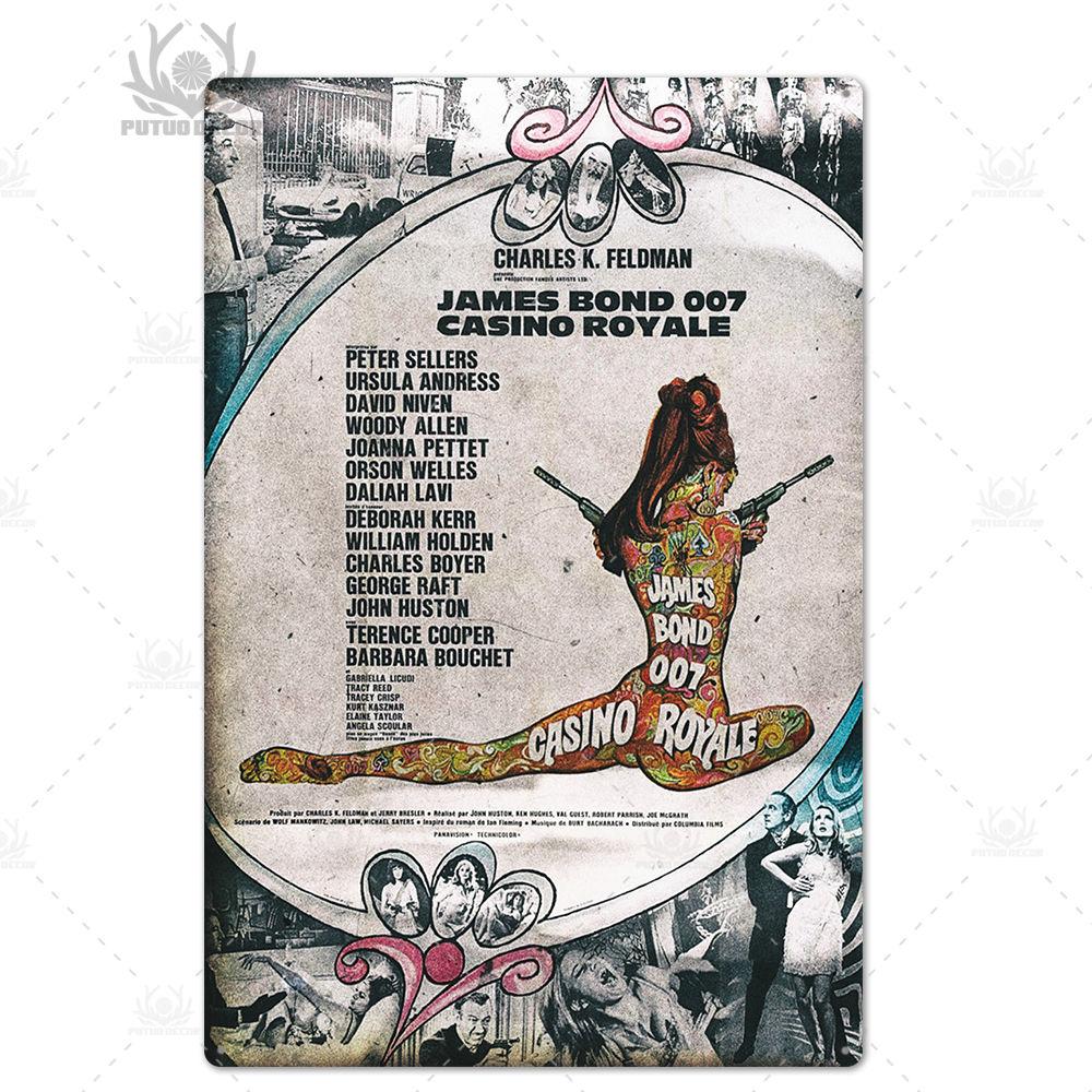Putuo Декор 007 фильм металлический постер ретро классический фильм металлическая жестяная вывеска металлическая винтажная Настенный декор для бара, паба, клуба, мужская пещера