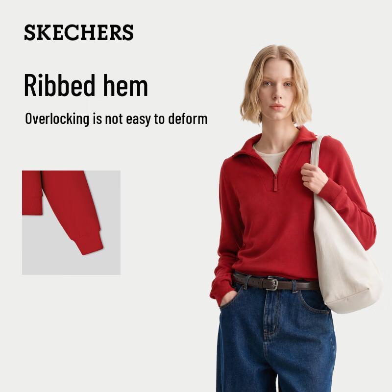 Skechers Женская толстовка с молнией до середины и воротником-стойкой