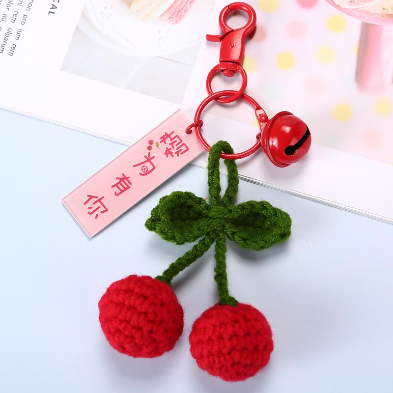 Вишневый брелок-подвеска с крючком в подарочной коробке с сумкой - Аксессуары для одежды
