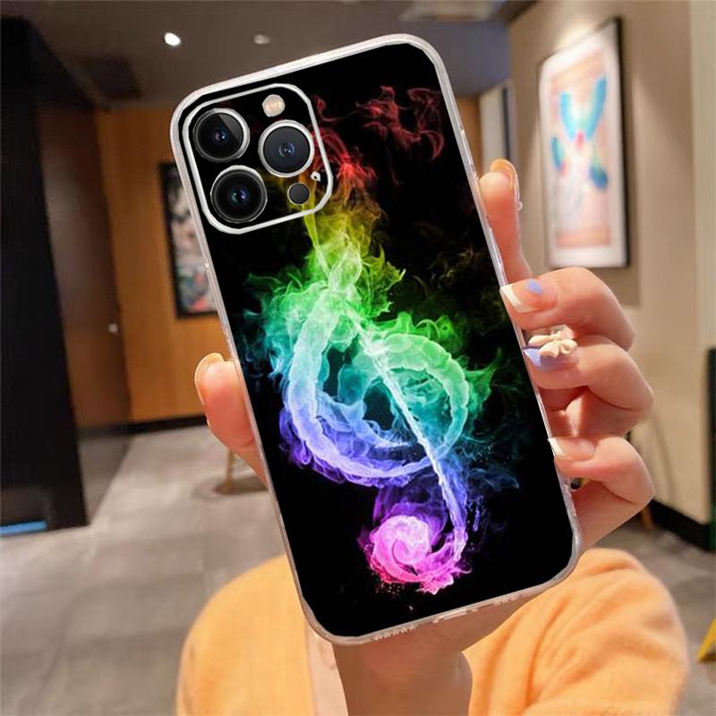 Чехол для телефона для iphone 17 Air 17 Pro Max 16 15 14 13 Pro Max 15 16 Pro 15Plus Музыкальная нота пианино