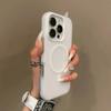 Роскошный матовый белый чехол для Magsafe с магнитом для iPhone 17 17Air 11 12 13 14 15 16 Pro Max, прозрачная магнитная задняя крышка
