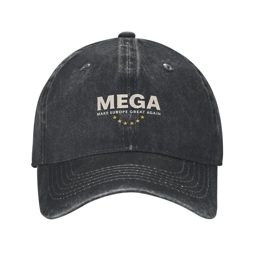 MEGA Make Europe Great Again Baseball Cap Sun Hunting Camping Dropshipping Washed Trucker Hat Unisex Unisex Stylish Snapback Cap