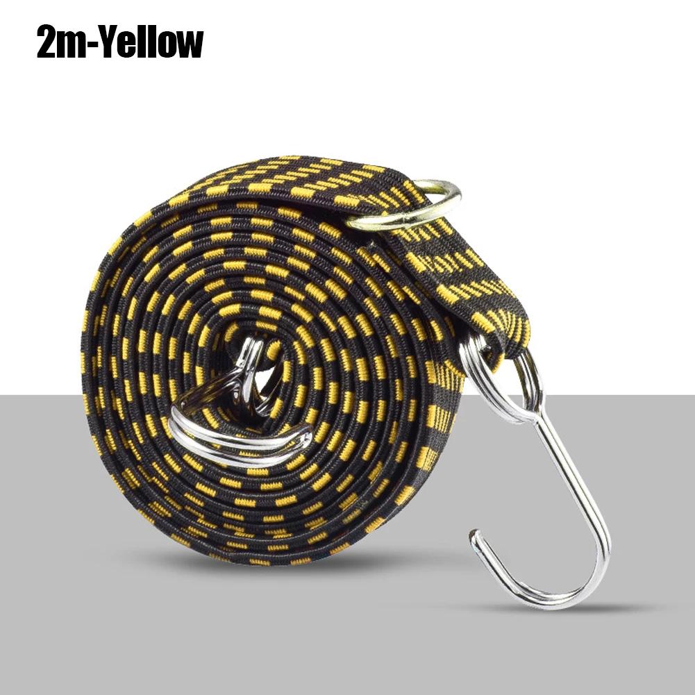 Эластичные шнуры-резинки с крючком, прочный ремень-резинка для багажа, противоскользящий плоский эластичный трос для мотоциклов, велосипедов, движущихся