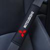 Car Safety Belt Shoulder Pad Safety Strap Cotton Flannel Cover for Mitsubishi Lancer ASX Outlander Pajero Evolution Accessories