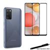 Protective Case - Toproduits® - Samsung Galaxy A02S - Transparent - Tempered Glass - Black Edges