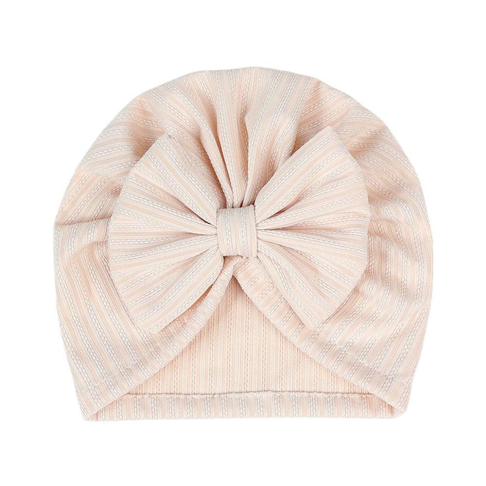Мягкие шапки с большим бантом из хлопка и полиэстера для малышей, тюрбан, милые аксессуары для новорожденных, дети