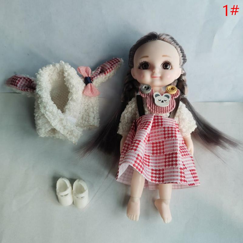 17 см Улыбающаяся Кукла Коллекция Принцесс Мини BJD Игрушки Костюм Платье Принцессы Очаровательная Улыбающаяся BJD Кукла 1/12 Подвижные Суставы Кукла Девочки DIY Наряжать