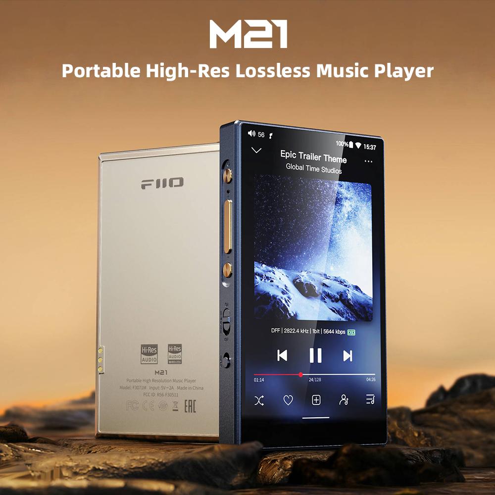 FiiO M21 Android 13 Hi-Res Music Player MP3, CS43198*4 DACs, 950mW high output power, PEQ