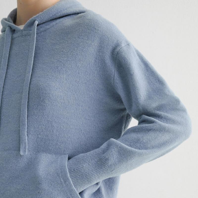  She S miSS  baSic Hooded Knit Top SSkpoo42080 Bl