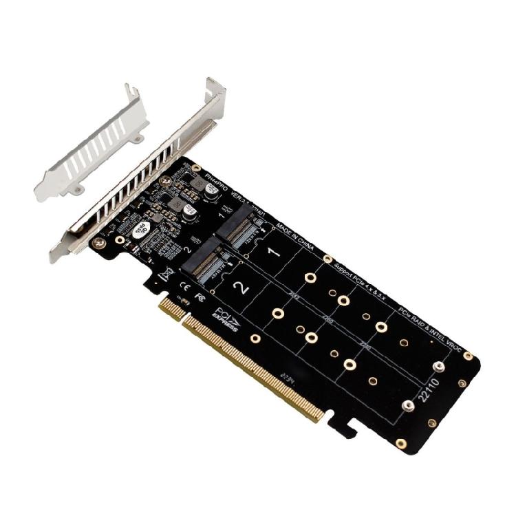 Mini PCI-E X16 To for M.2 M-key NVMEx4 SSD Expansion Adapter 4 Disks PCIE for Ra