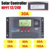 50V DC12V/ 24V 30/40/50/60/100A MPPT Solar Charge Controller Dual 5V USB LCD Display Auto Solar Cell Panel Charger Regulator