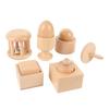 Wooden Baby Hand Rattle Set Fine Motor Toys Baby Shape Matching Cognitive Toys for Children