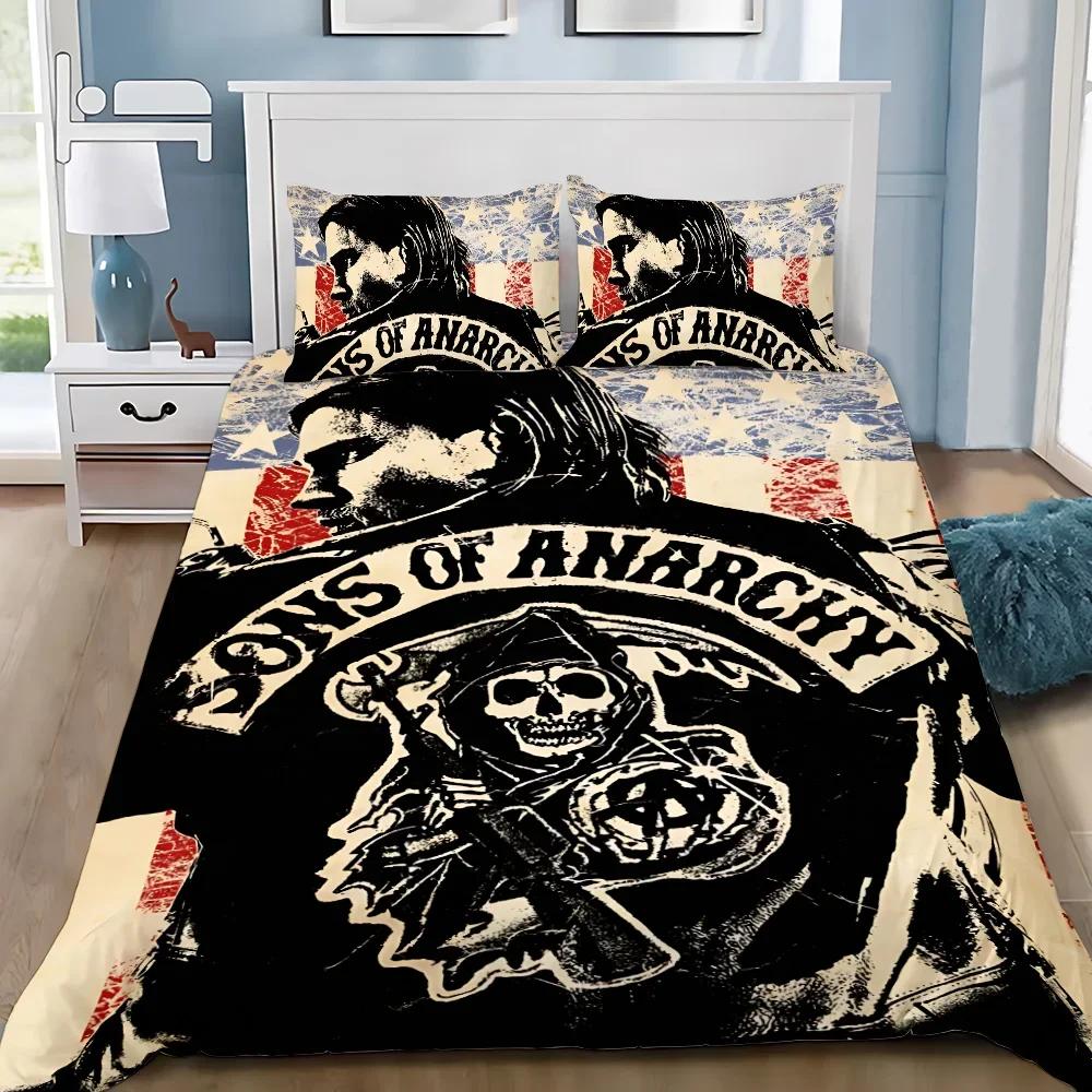 Sons Of Anarchy R-Retro Bedding Set Adult Boy Girl Bedroom Decoration Children Gift Single Double Queen King Size