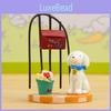 Small Fresh 3d Resin Dog Garden Figurine With Flower Basket For Promotional And Corporate Gifts
