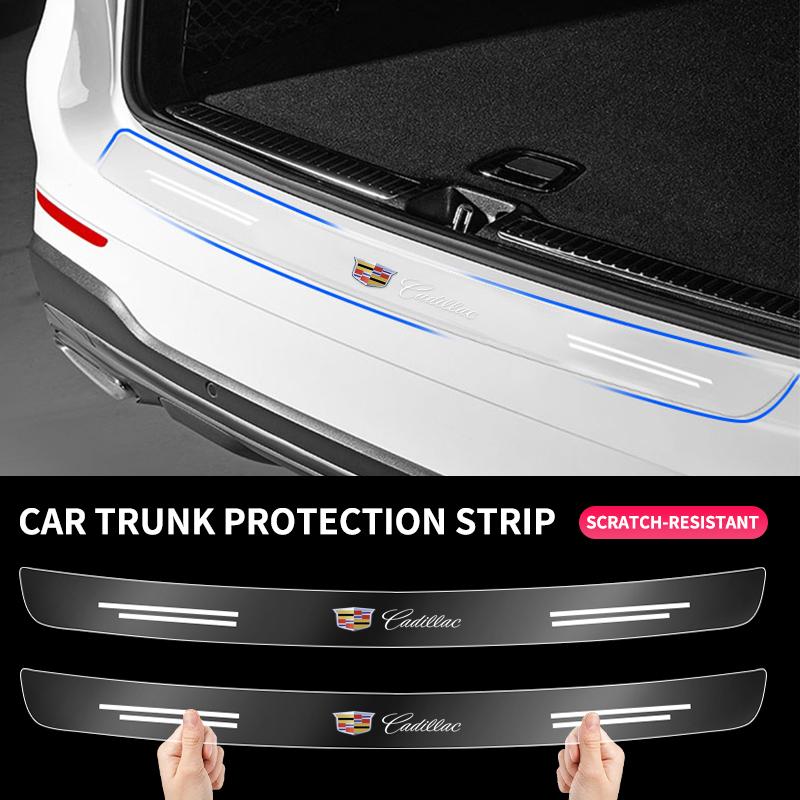 Car Transparent Rear Guard Plate Trunk Sticker for Cadillac Escalade CTS CT5 XT5 XTS XLR BLS SLS STS jj6 SRX Deville Accessories