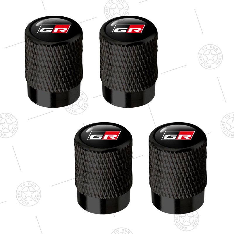ForToyota ew144pcs GR SPORT Logo Car Wheel Tire Valve Caps Air Stem Aluminum Accessories For Toyota Yaris Corolla RAV4 C-HR Camry Prado Voxy QAZ1