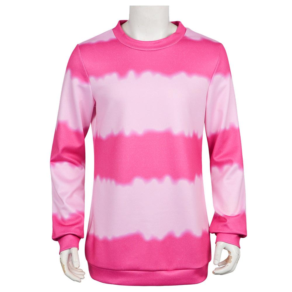 Anime KPop Demon Hunters Saja Boys Baby Saja Cosplay Costume Pink Striped Long Sleeves Uniform Halloween Party for Women Men