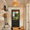 KY LEE Pendant Hemp Japanese Single E26 LED Simple Ceiling Shade Light for Living Hook Ceiling Mount Light, Rope, Style, Nordic, Stylish, Light,