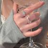 Летнее цветочное кольцо любви нишевое кольцо на указательный палец регулируемое изысканное открытое кольцо тренд
