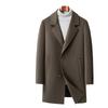 Wool Men's Coat Autumn and Winter Take-off Goose Down Liner Youth Business Double-sided Woolen Trench Coat