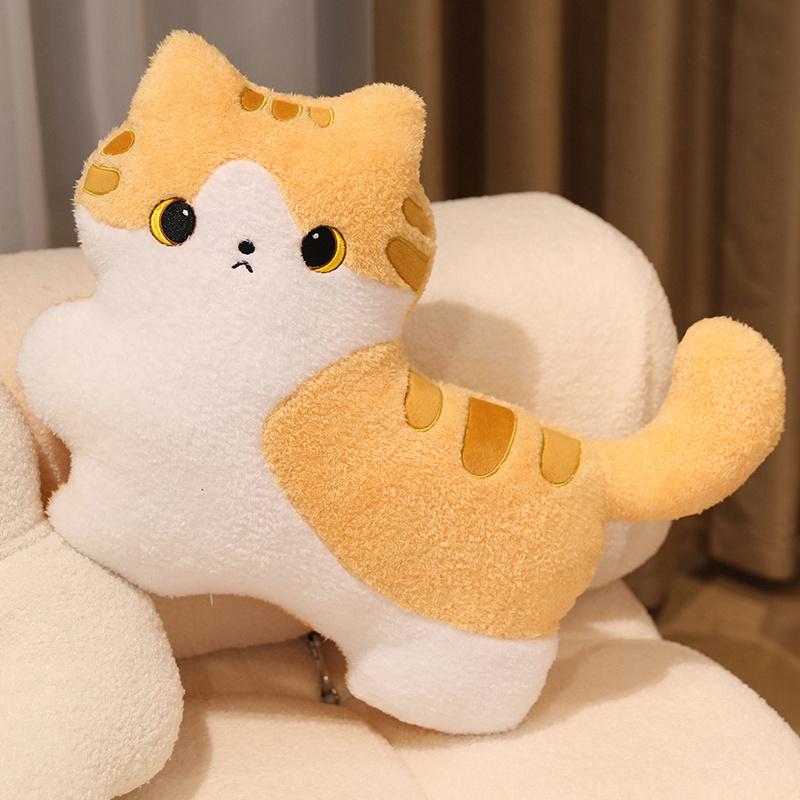 New Cartoon Cat Stuffed Pillow Stuffed Kitty Plush Toys Home Comfort Sofa Cushion Birthday Gift Cute Plushies Friend Gift