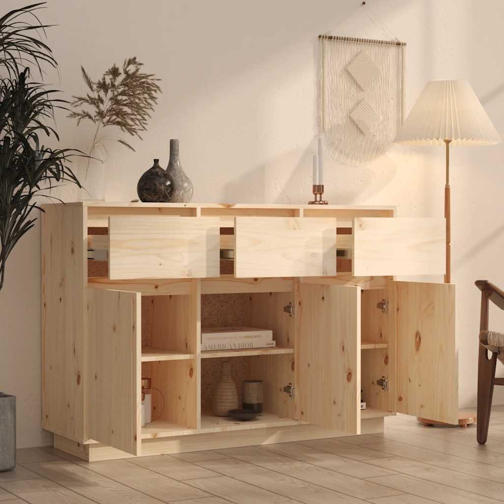 Vidaxl Szafka, 110X34X75 Cm, Lite Drewno Sosnowe