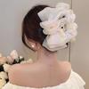 Summer Sweet Mesh Tulle Star Bubble Hair Claw Clips For Women Solid Ponytail Clip Headdress Accessories