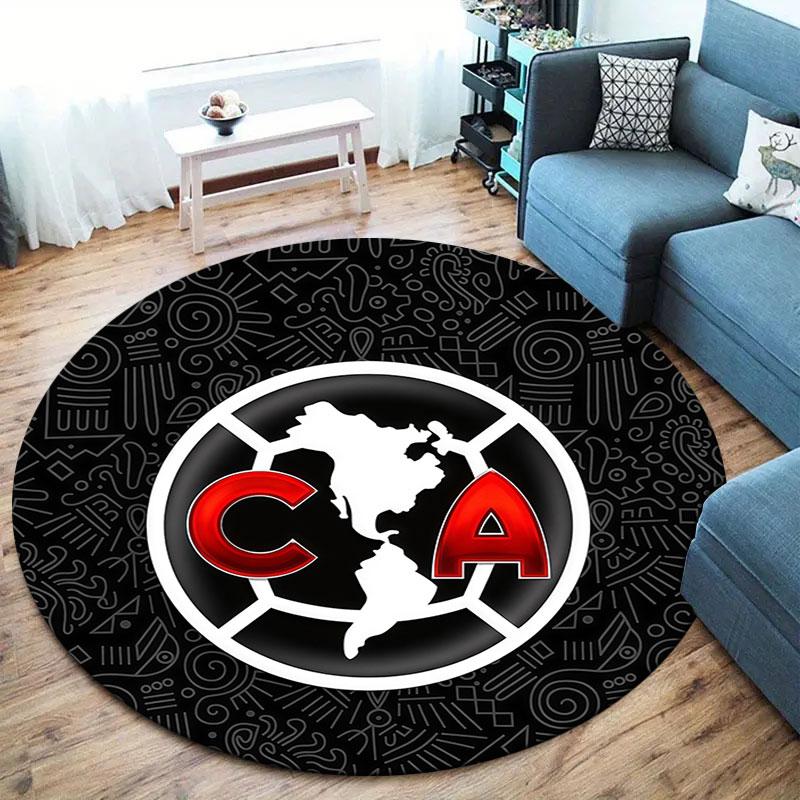 Club America Round Area Rug,Carpet Rug for Living Room Bedroom Sofa Playroom Decor,Non-slip Floor Mat