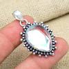 AAA+ Mystic Topaz Gemstone Handmade 925 Sterling Silver Pendant Jewelry For Engagement Gift