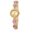 Gold Rhinestone-Inlaid Quartz Bracelet Watch Luxury Quartz Watch  Festive Occasion