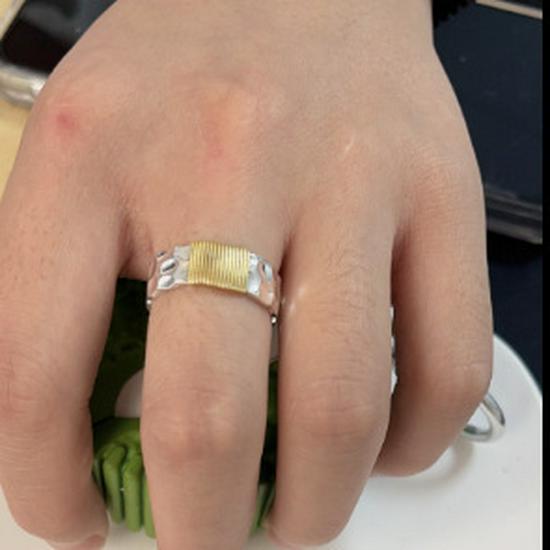 Евро-американское винтажное геометрическое кольцо из медной проволоки: Ручная работа, широкое кольцо на палец