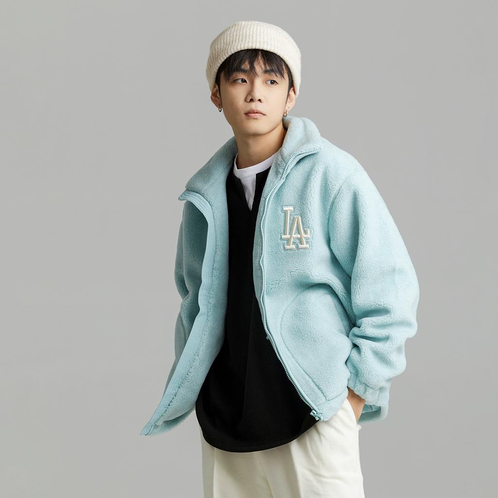 New MLB Velvet Jackets Unisex Blue 3AFDB0626-07BLL