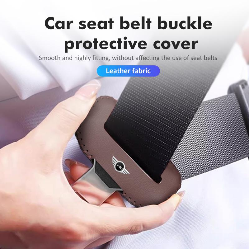 Universal Car Seat Belt Clip Anti-Scratch Buckle Protector Cover For MINI Cooper JCW WORKS R55 R56 F55 F56 R57 R58 R59 R60 R50 btrme66