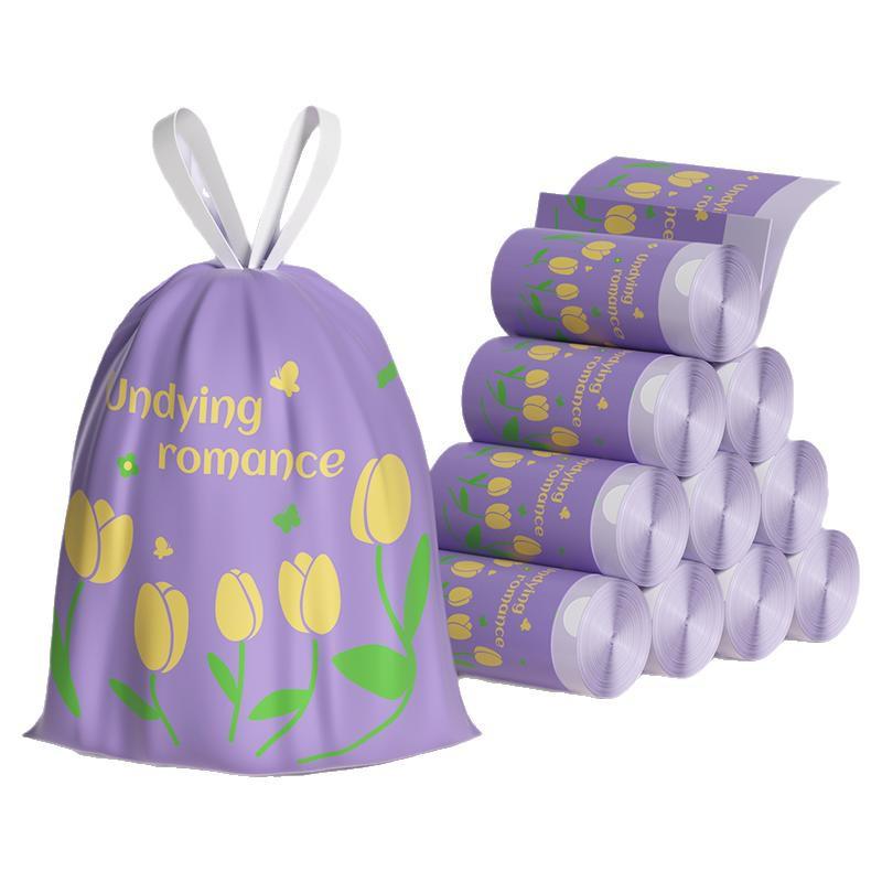 Одноразовые Сверхбольшие Мешки для Мусора без Разрывов со Шнурком и Контролем Запаха