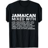 1pc Men'S Funny Jamaican Patois Slang Graphic T-Shirt - Retro Loose Fit Short Sleeve with Jamaican Creole Phrases, Cultural Humor Apparel for Casual